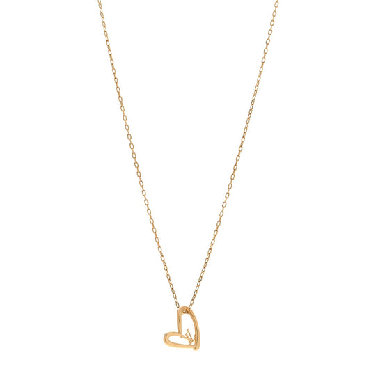 Louis Vuitton Metal Fall In Love Necklace Gold