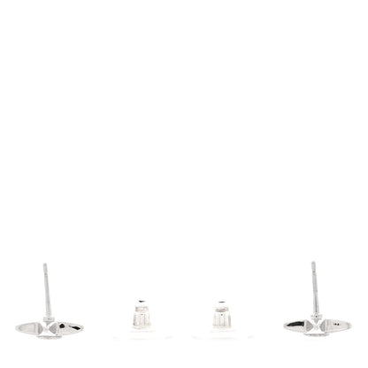 Chanel Metal CC Star Earrings Silver
