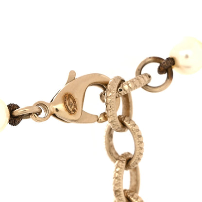 Chanel Pearl CC 100th Anniversary Necklace Light Gold