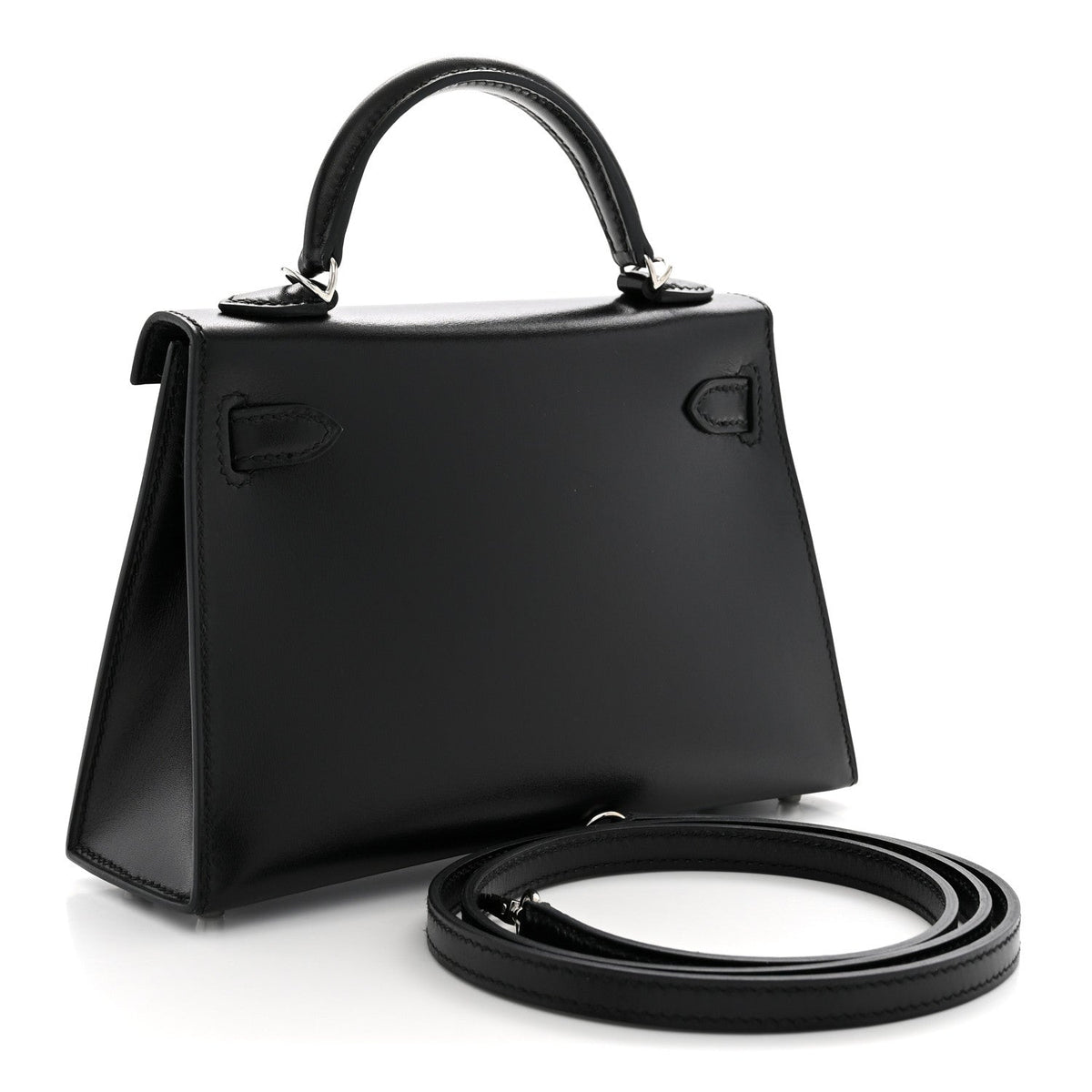 Hermès Box Calfskin Mini Kelly Sellier 20 Black