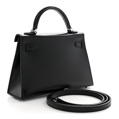 Hermès Box Calfskin Mini Kelly Sellier 20 Black