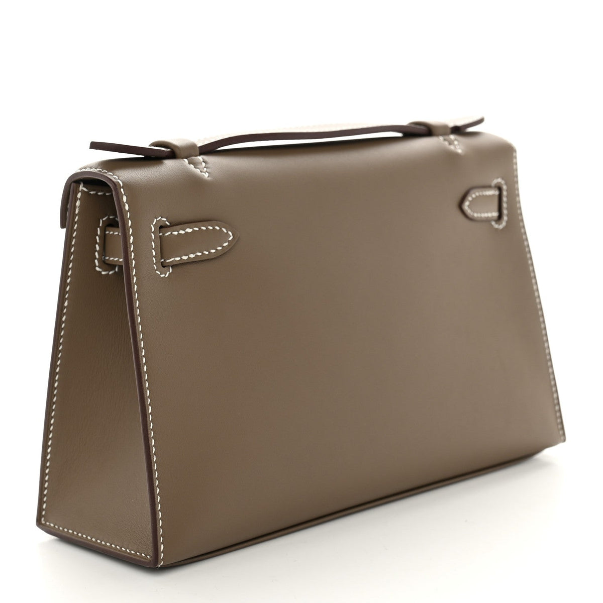 Hermès Swift Kelly Pochette Clutch Etoupe