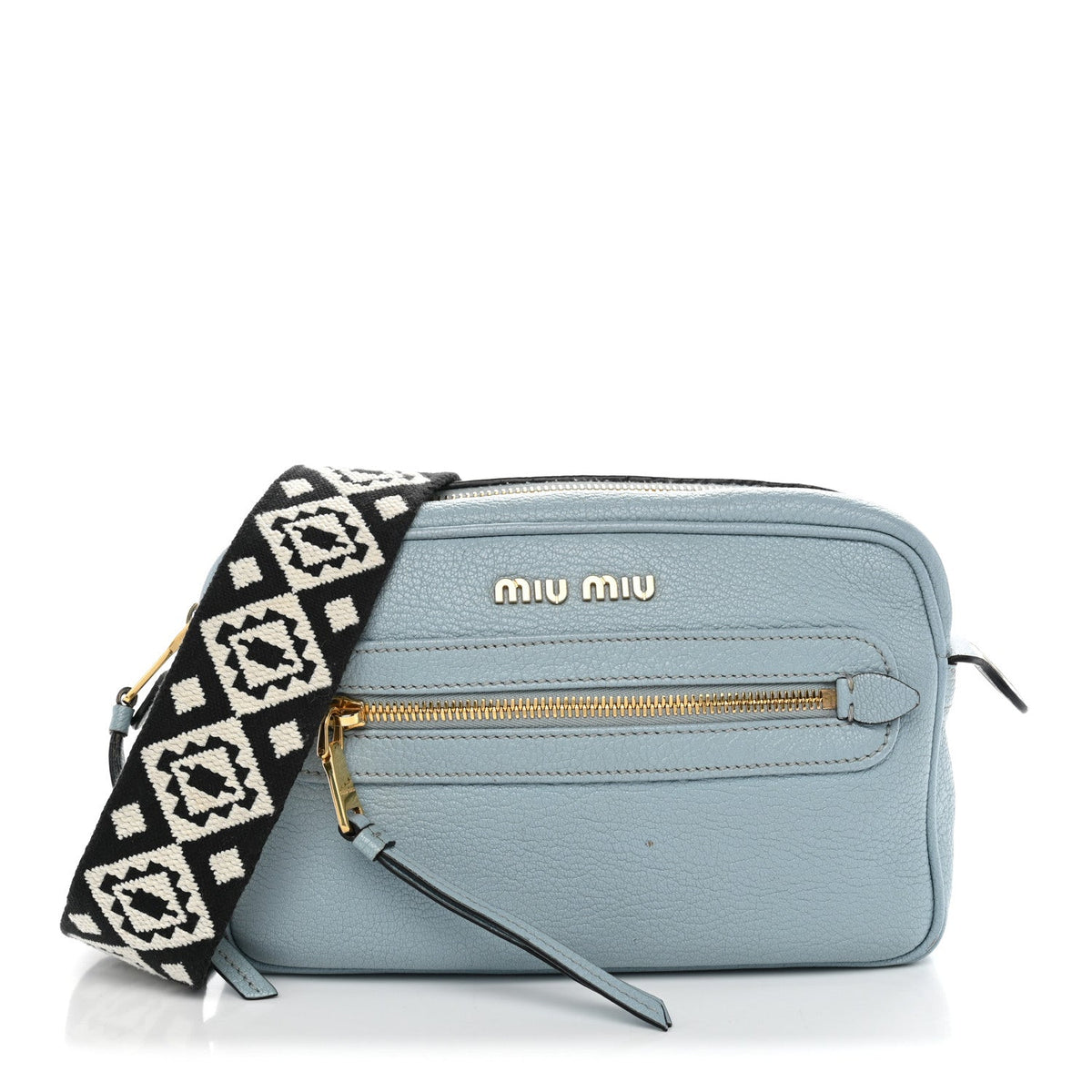 Miu Miu Madras Jacquard Camera Bag Lago
