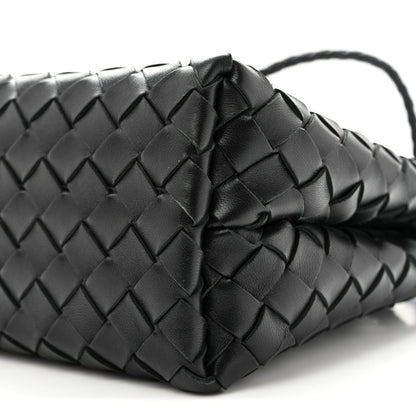 Bottega Veneta Nappa Intrecciato Small Andiamo Shoulder Bag Black