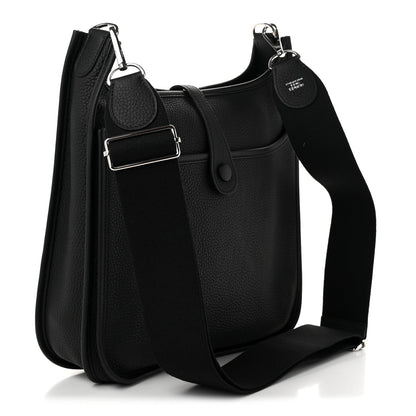 Hermes Taurillon Clemence Evelyne III PM Black