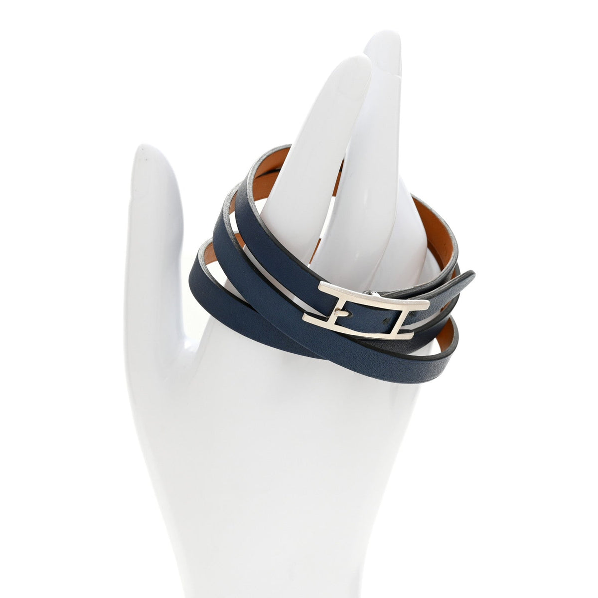 Swift 3MM Hapi Triple Tour Wrap Bracelet Bleu Agate