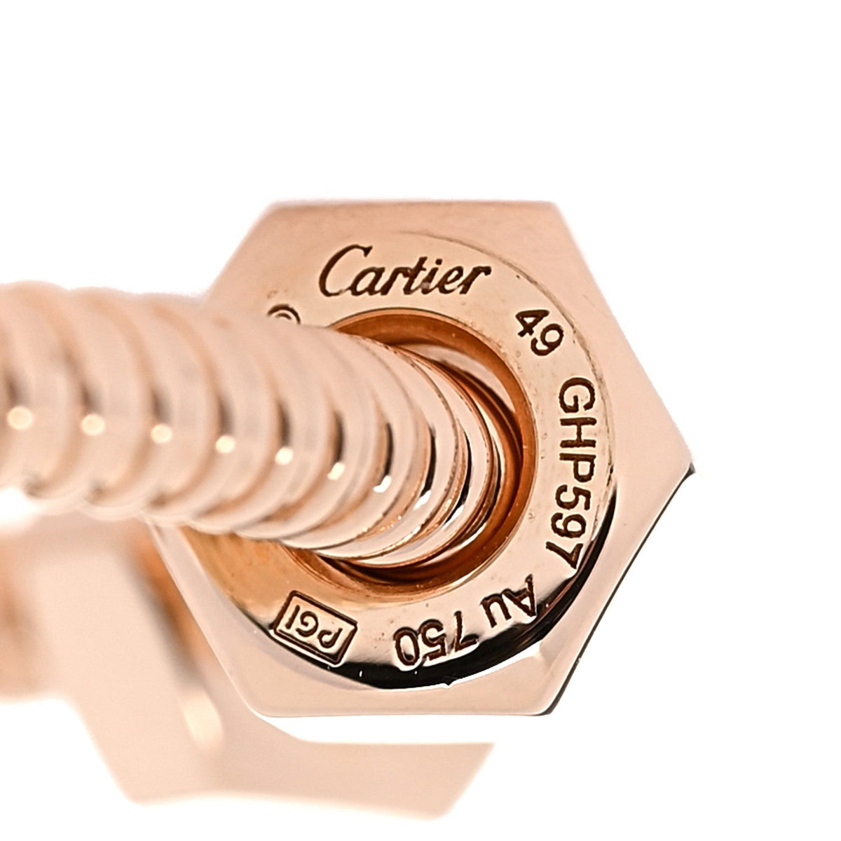 Cartier 18K Pink Gold Ecrou de Cartier Ring 49 5
