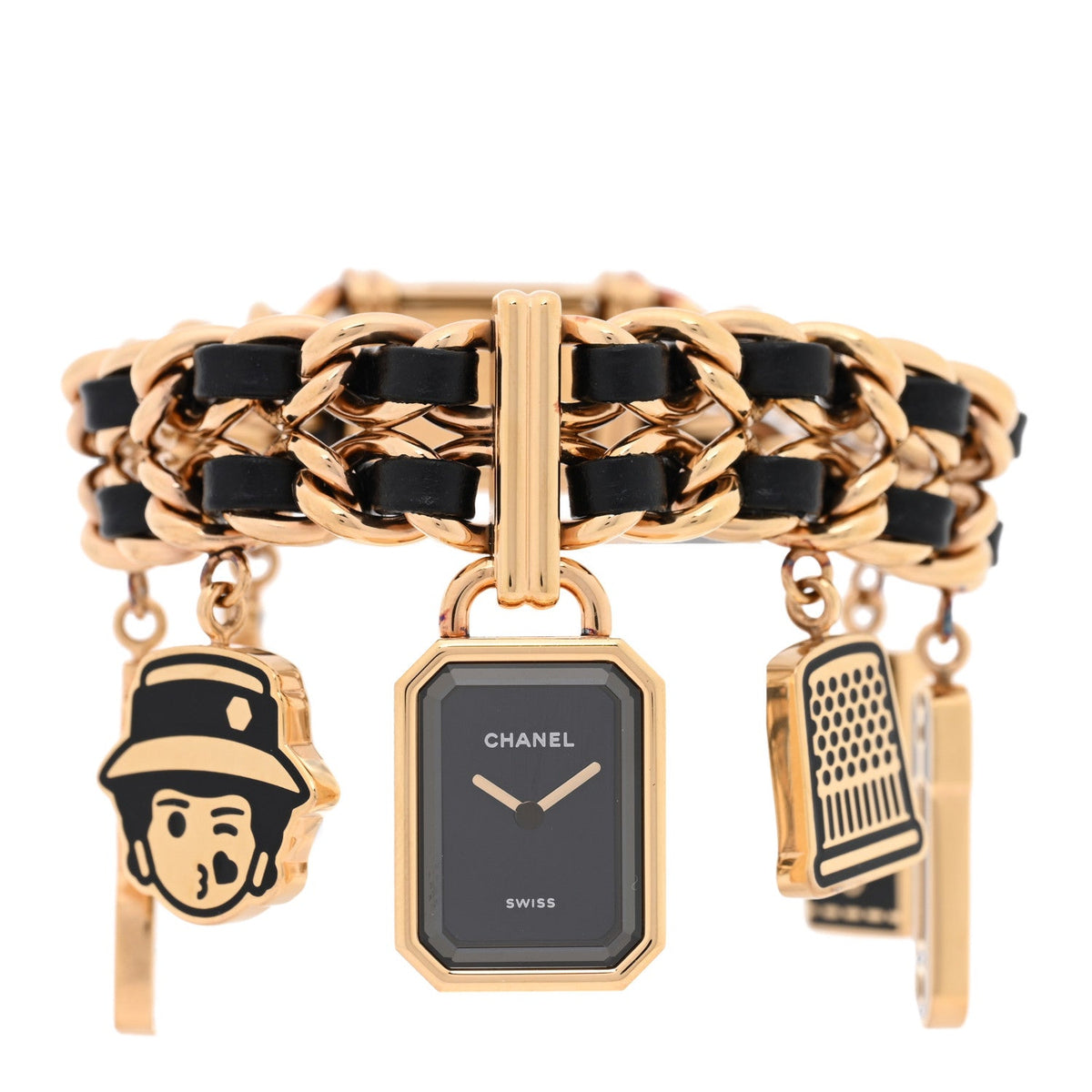 Chanel Stainless Steel Lambskin 20mm Premiere Charm Couture Watch S