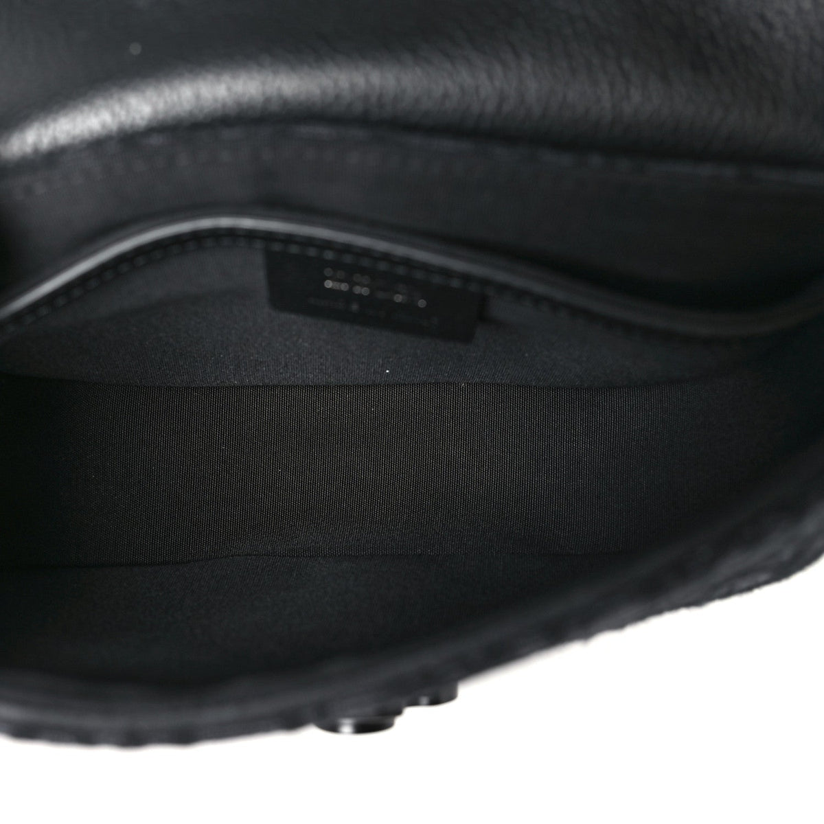 Dior Oblique Jacquard Grained Calfskin Mini Saddle Messenger Bag Black