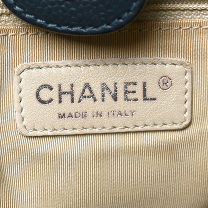 Chanel Caviar Quilted Petit Shopping Tote PST Blue