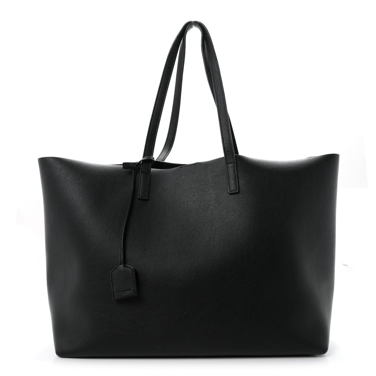 Saint Laurent Calfskin Large Shopping Tote Black