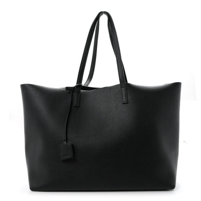 Saint Laurent Calfskin Large Shopping Tote Black