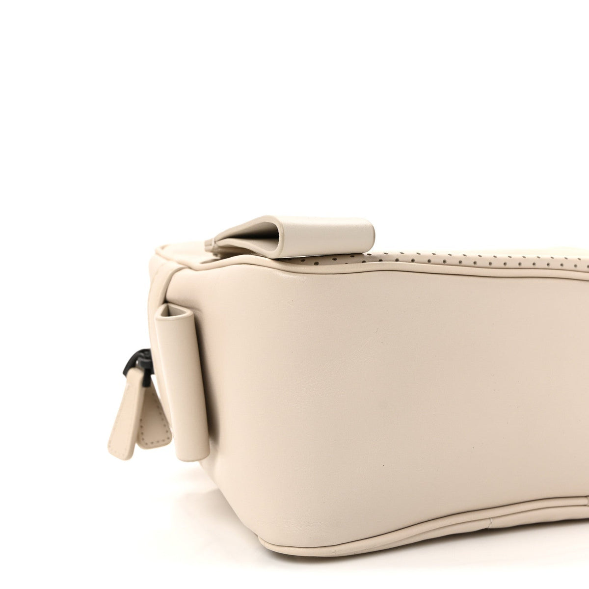 Bottega Veneta Perforated Calfskin Leggero Belt Bag Mist Plaster