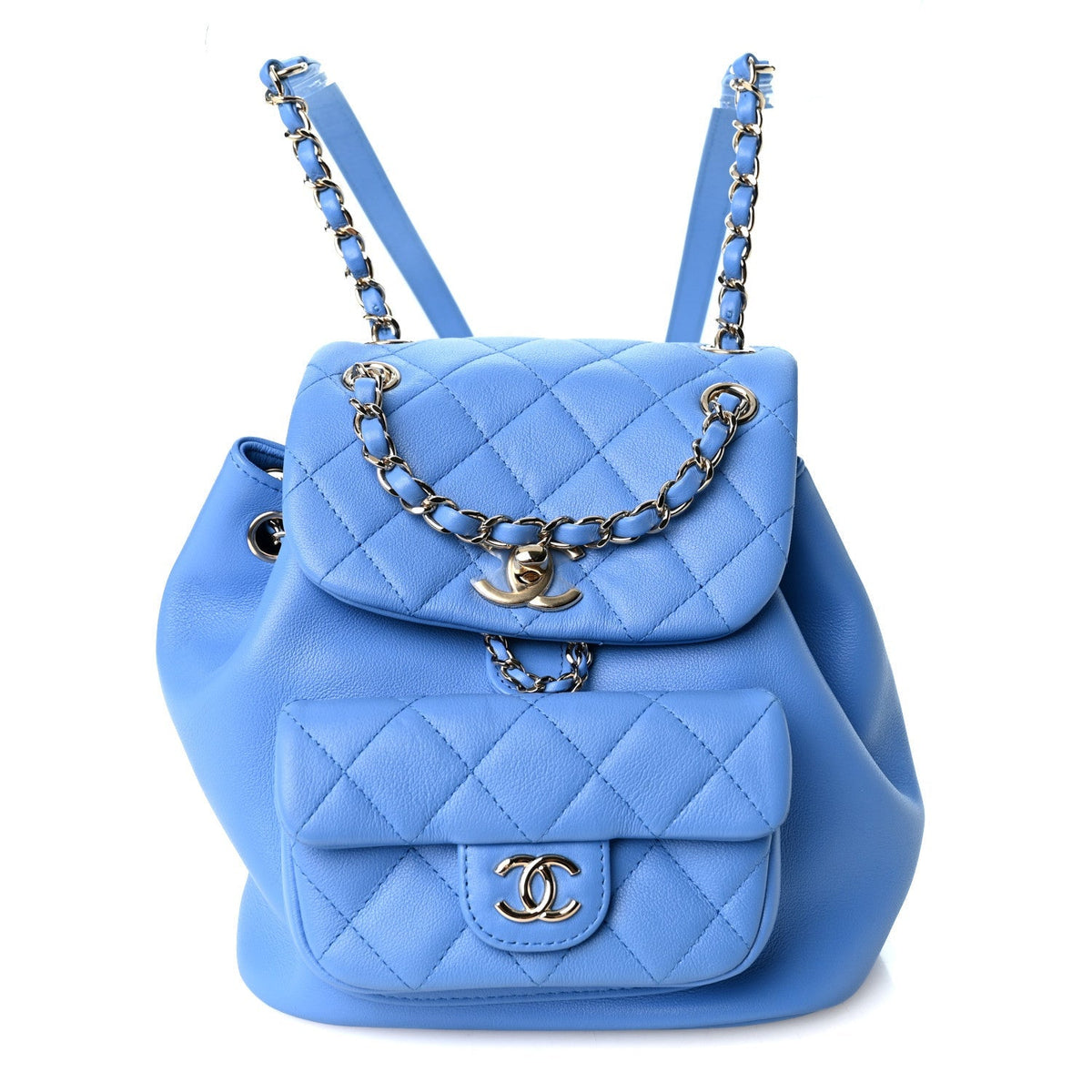 Chanel Lambskin Quilted Small Duma Backpack Blue