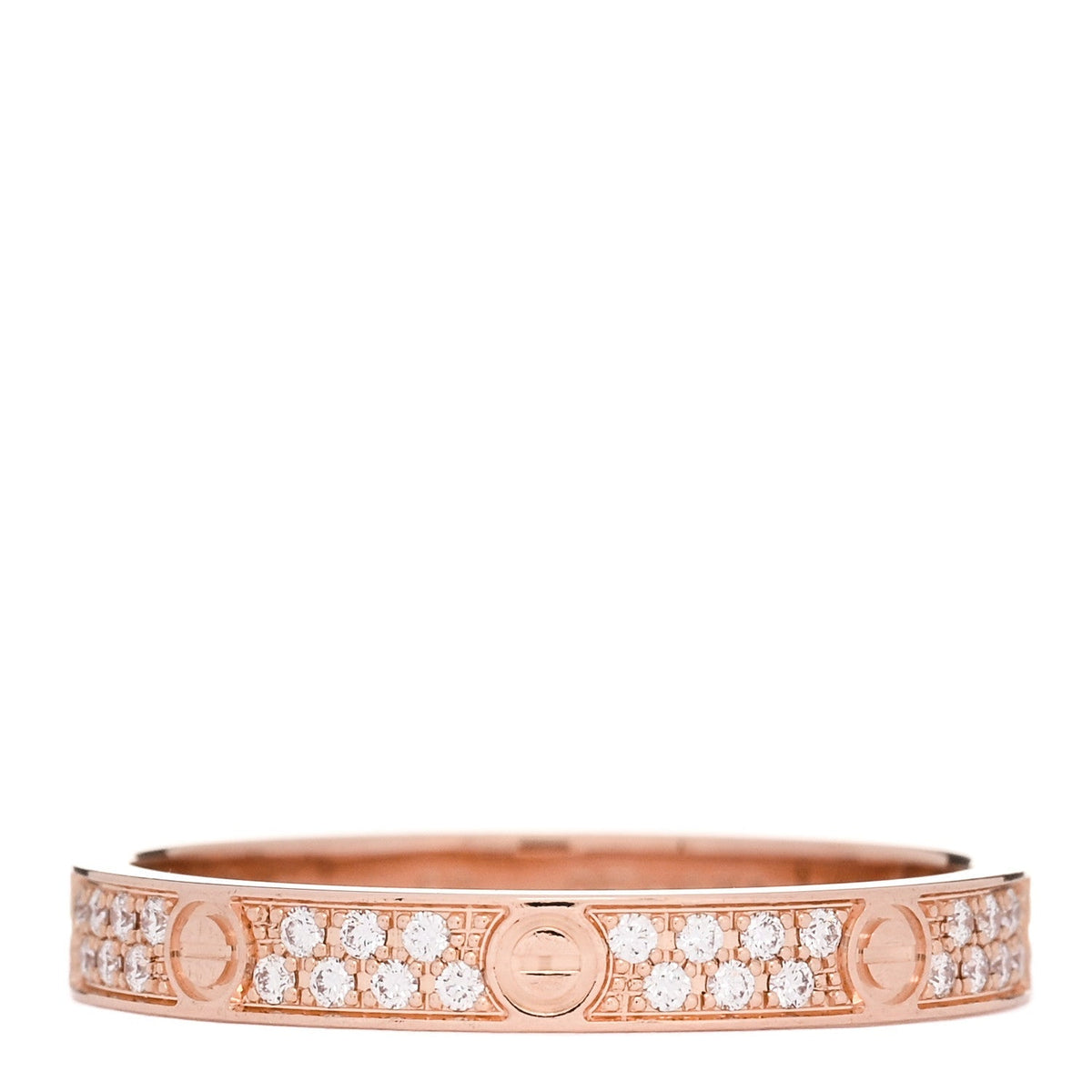 Cartier 18K Pink Gold Diamond 2.6mm LOVE Wedding Band Ring 50 5.25