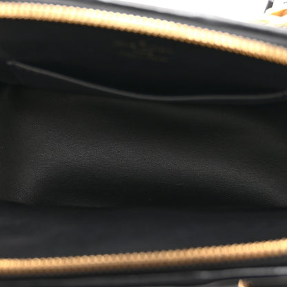 Louis Vuitton Lambskin Malletage Alma BB Black White