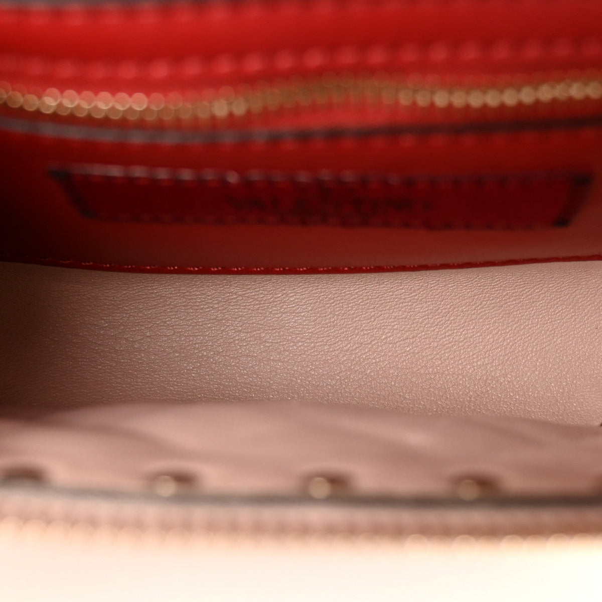 Valentino Garavani Lambskin Rockstud Spike Belt Bag 85 Water Rose