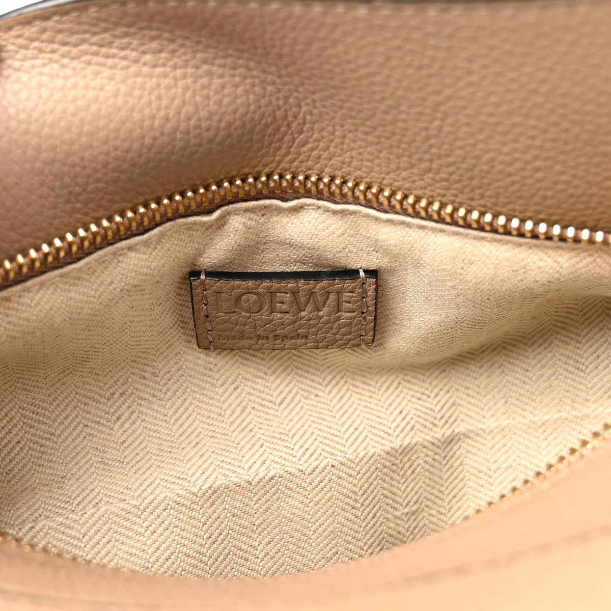 Loewe Grained Calfskin Small Puzzle Bag Sand