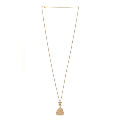 Chanel Metal CC Rue Cambon Necklace Gold