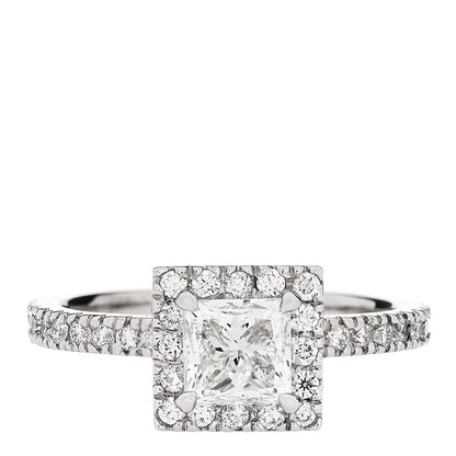 Parker & West 18K White Gold Diamond 0.96ctw Princess Cut Engagement Ring 52 6