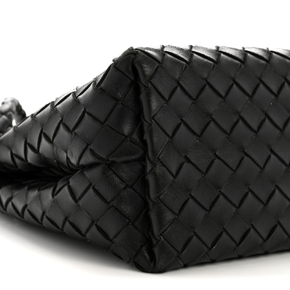 Bottega Veneta Nappa Intrecciato Medium Andiamo Shoulder Bag Black