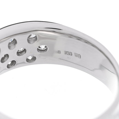 Parker & West 18K White Gold Diamond 1.33ct Half Band Ring 54 7