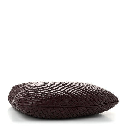 Bottega Veneta Lambskin Intrecciato Medium Padded Veneta Deep Mahogany