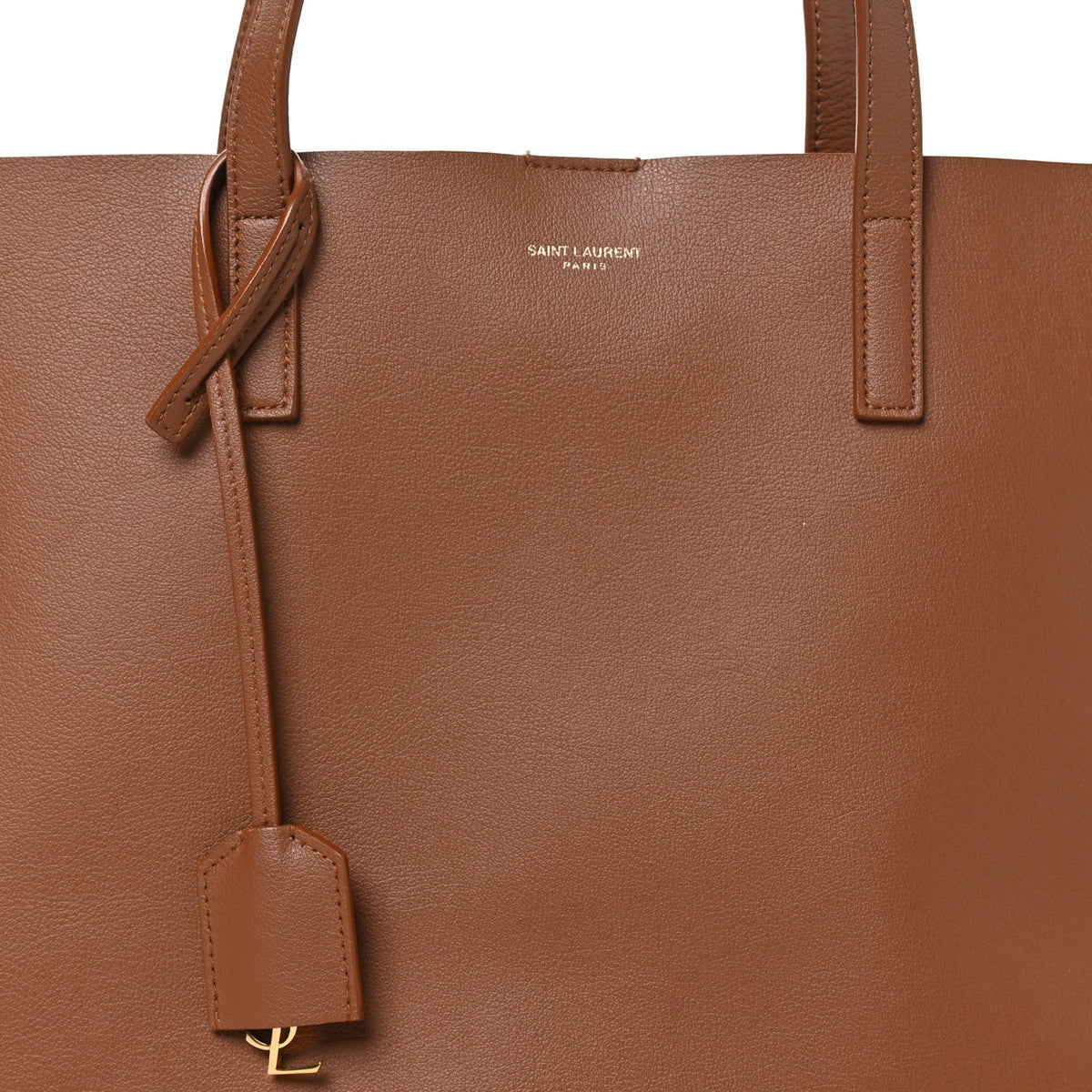 Saint Laurent Calfskin Large Shopping Tote Brick