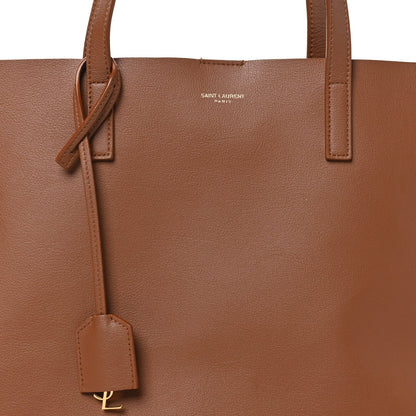 Saint Laurent Calfskin Large Shopping Tote Brick