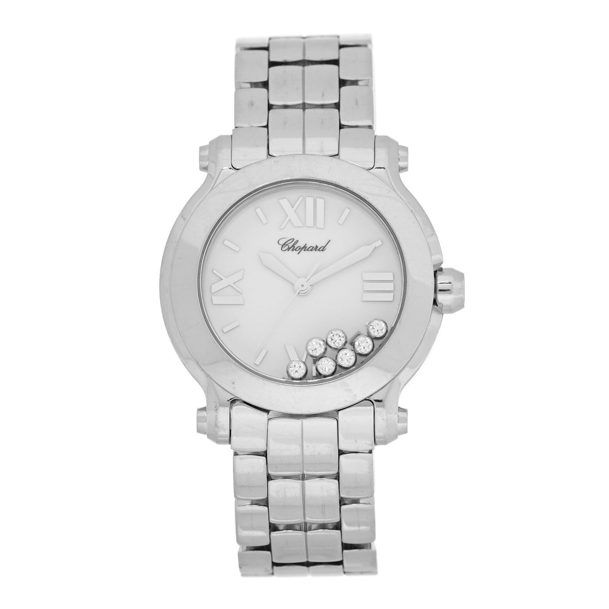 Chopard Stainless Steel 7 Diamond 36mm Happy Sport Quartz Watch