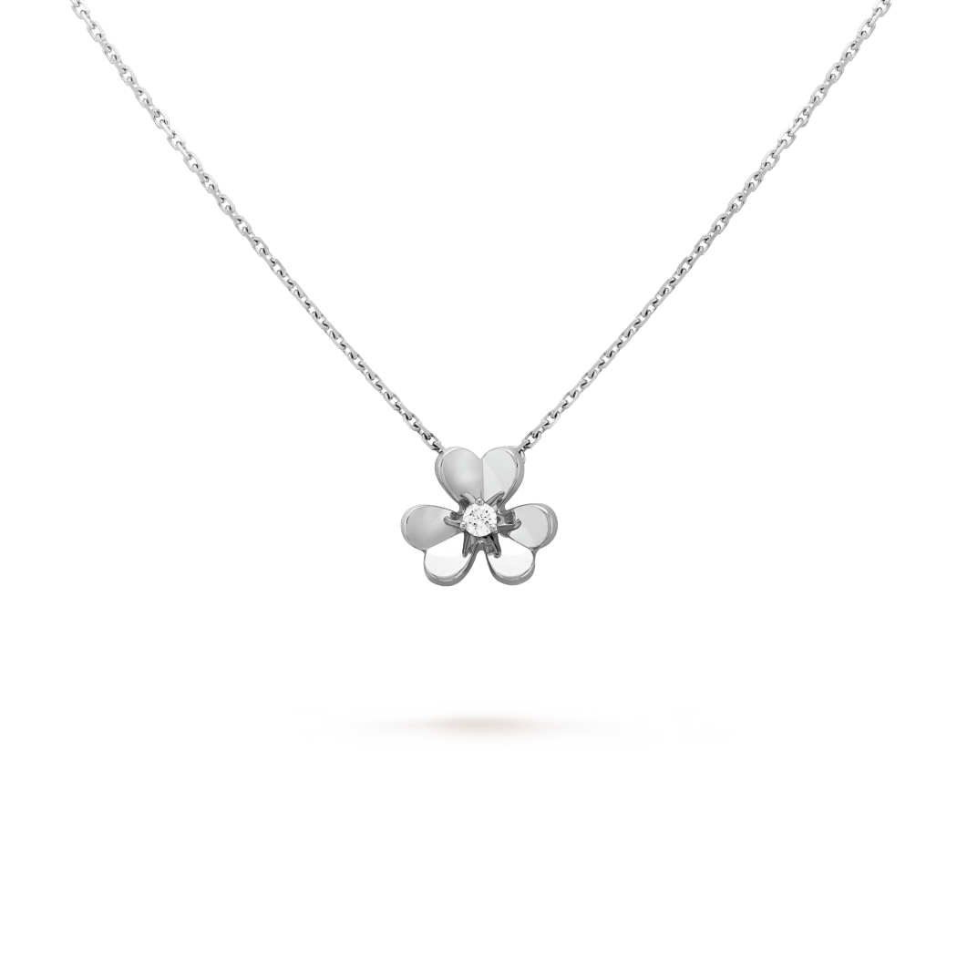 18K Gold Diamond VCA Frivole Mini Pendant