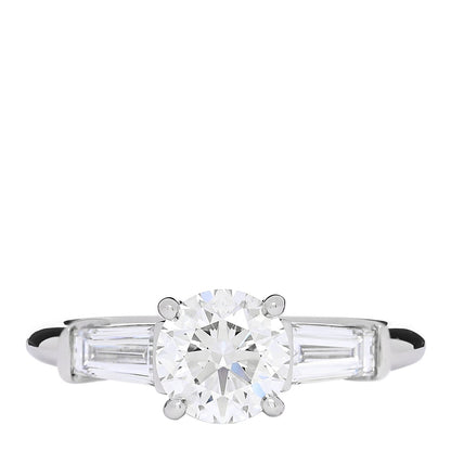 Tiffany Platinum Diamond 1.26ctw Three Stone Engagement Ring 5