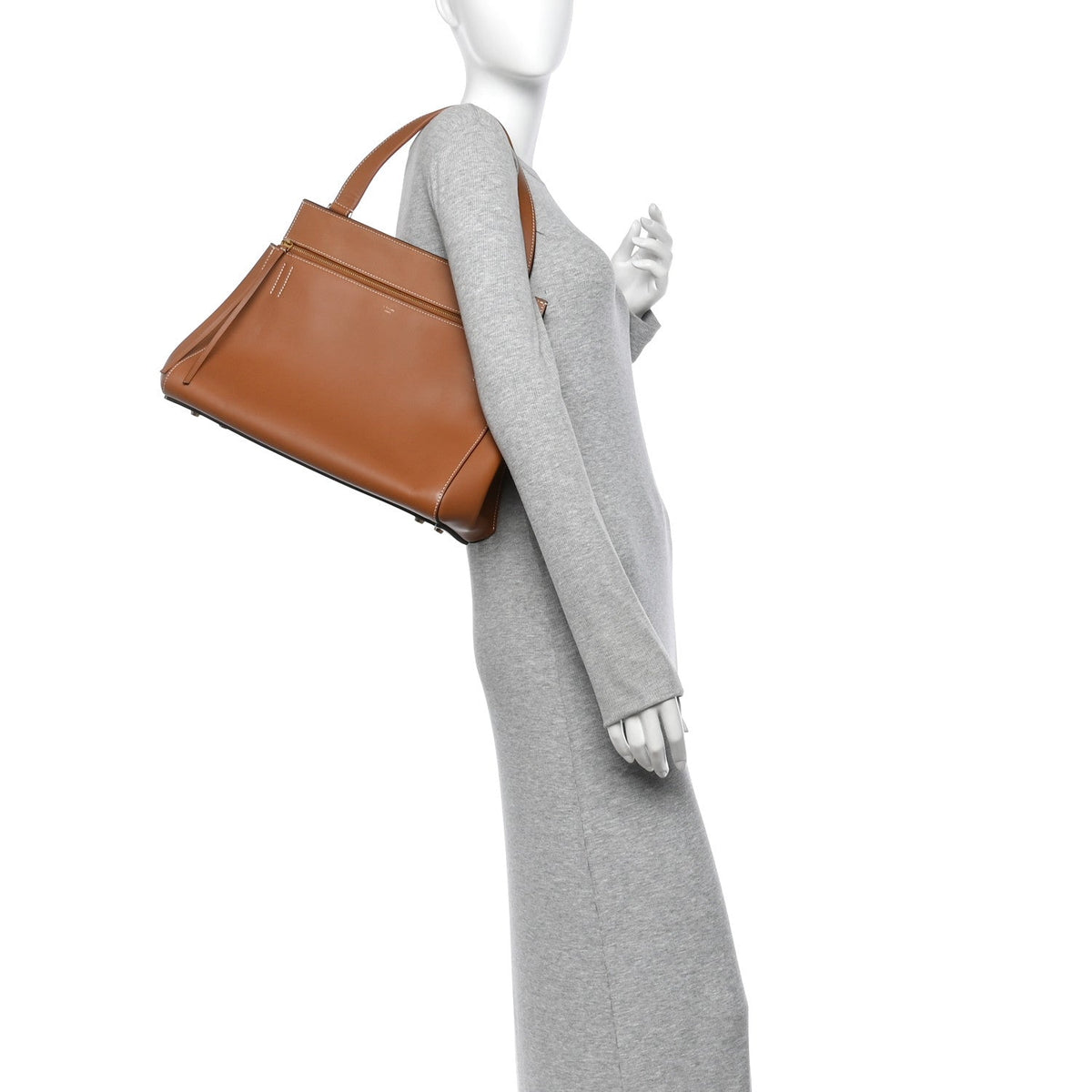 Celine Smooth Calfskin Medium Edge Shoulder Bag Camel