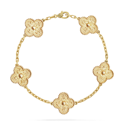 18K Gold Van Cleef & Arpels Vintage Alhambra Bracelet