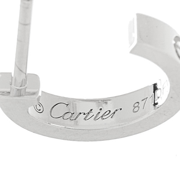 Cartier 18K White Gold Small LOVE Hoop Earrings