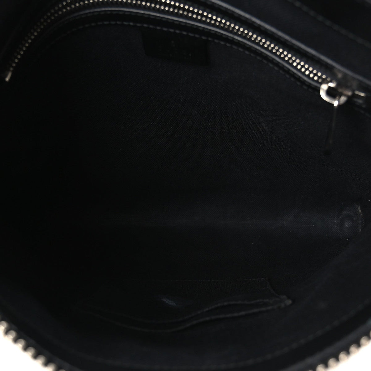 Gucci GG Supreme Calfskin Web Flat Messenger Bag Black Grey