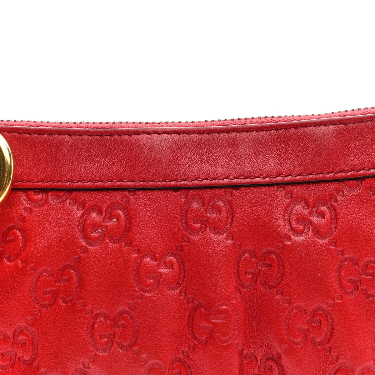 Gucci Guccissima Signature New Britt Wristlet Red