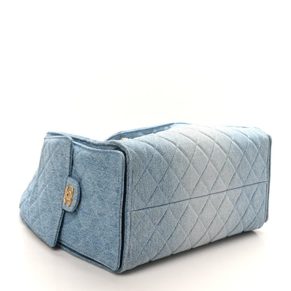 Chanel Washed Denim Quilted Medium 25 Handbag Blue