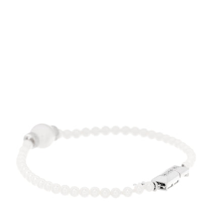 Mikimoto 18K White Gold Diamond Akoya Pearl 9.5mm Bracelet