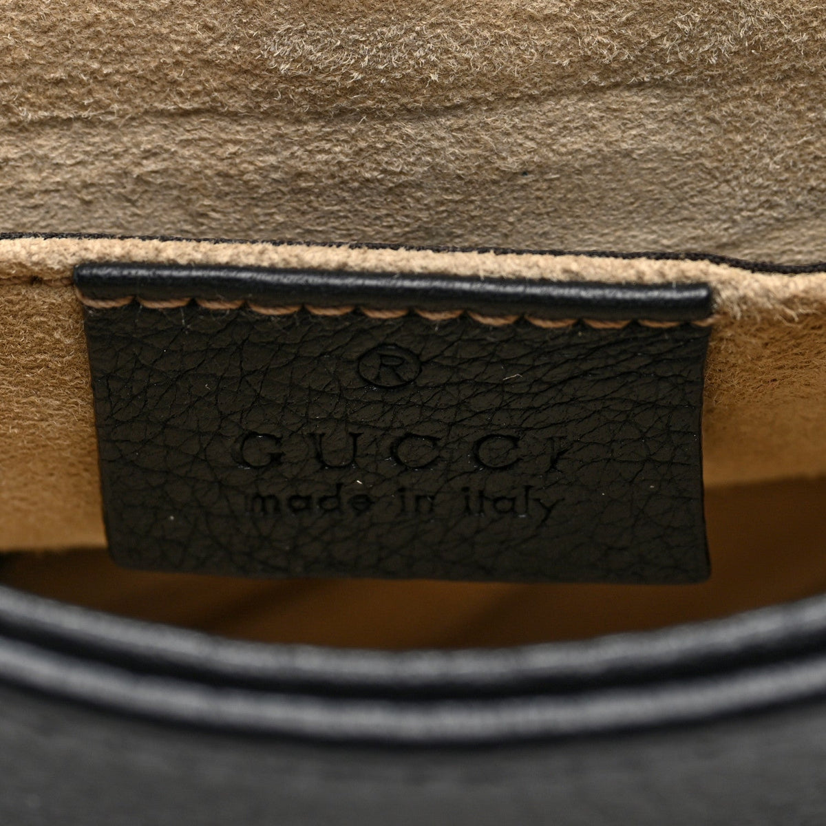 Gucci Pebbled Calfskin Small 1973 Chain Shoulder Bag Black