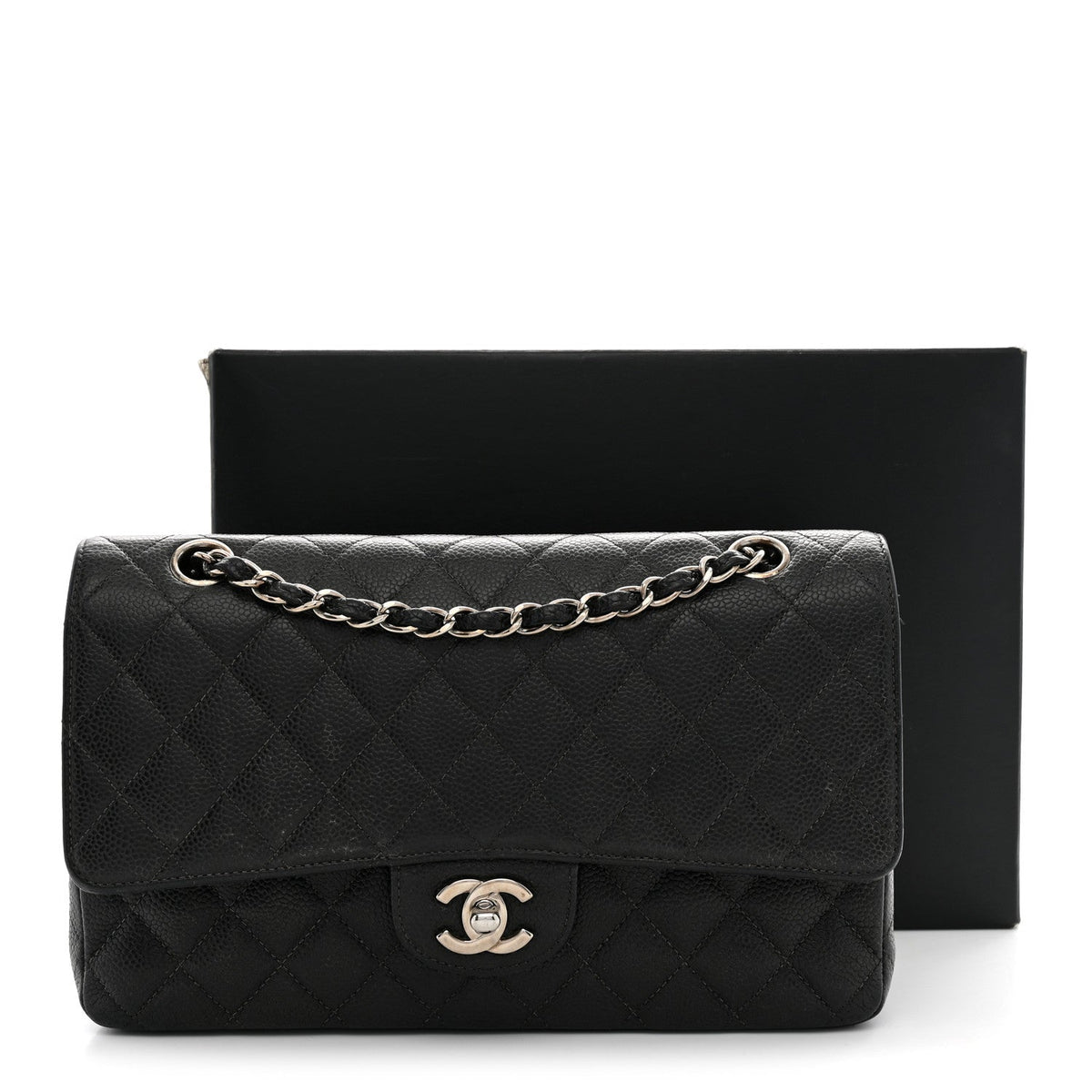 Chanel Caviar Quilted Medium Double Flap Bag Black 1983939