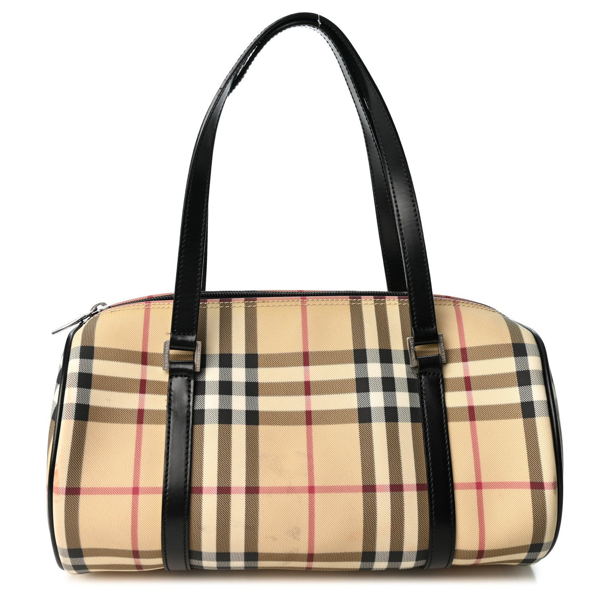 Burberry House Nova Check Barrel Bag Black