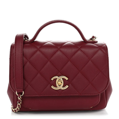 Chanel Caviar Quilted Small Business Affinity Flap Bag Burgundy