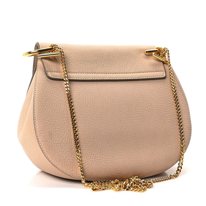 Chloe Grained Lambskin Drew Shoulder Bag Abstract White