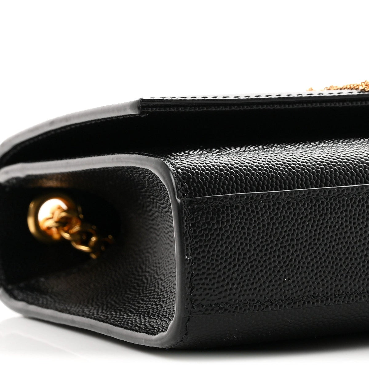 Saint Laurent Grain De Poudre Small Classic Monogram Kate Tassel Satchel Black