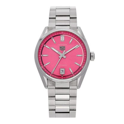 Tag Heuer Stainless Steel Carrera Date Automatic Watch Pink WBN2313