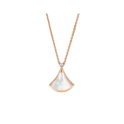 18K Gold Diamond Mother of Pearl Divas' Dream Necklace