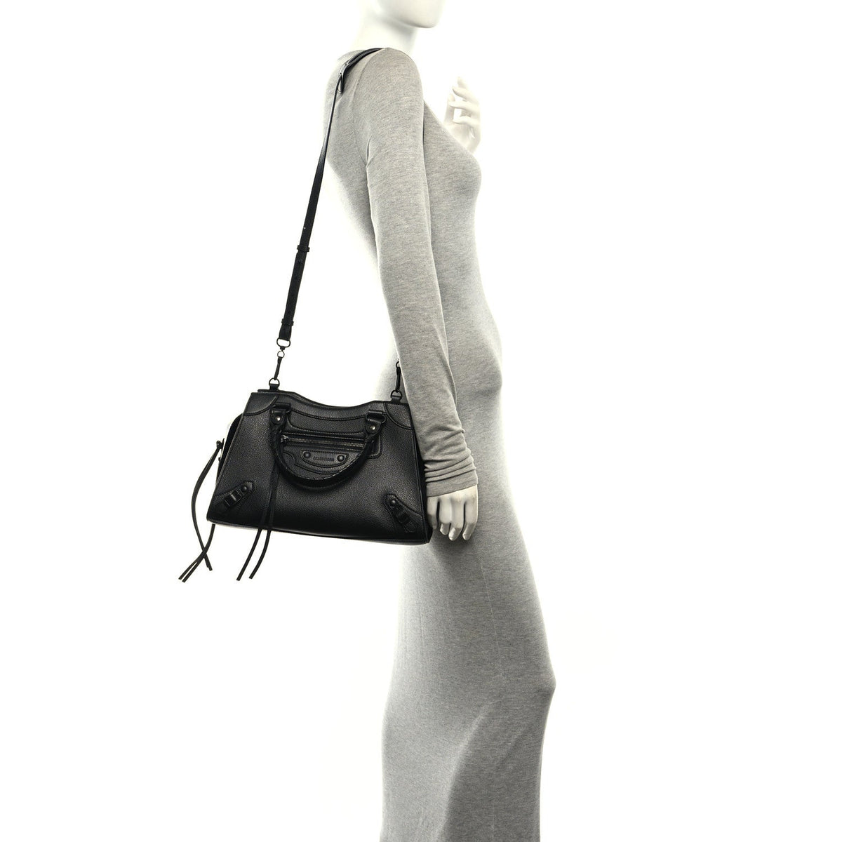 Balenciaga Grained Calfskin Neo Classic S City Black