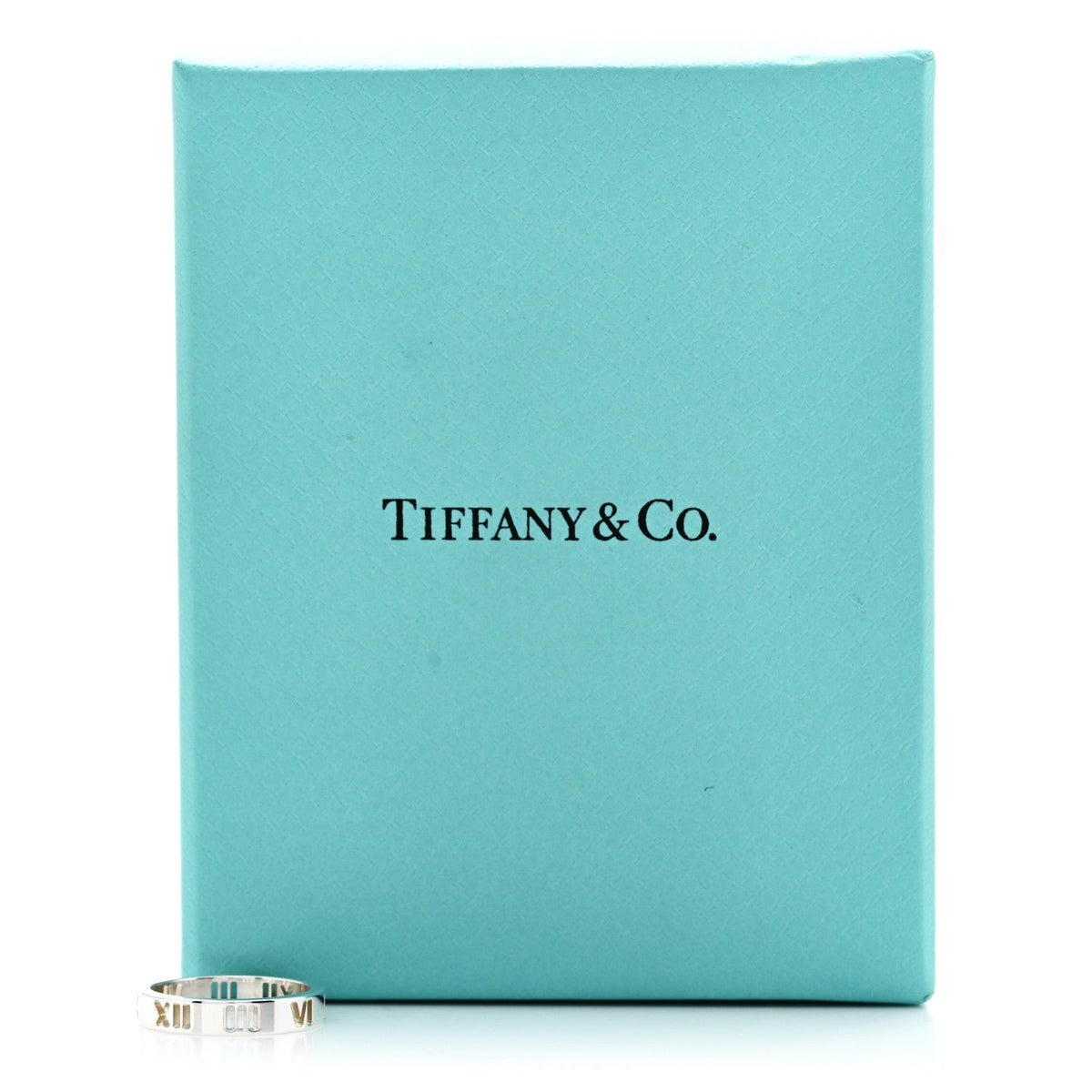 Tiffany Sterling Silver Narrow Atlas Pierced Ring 50 5.25