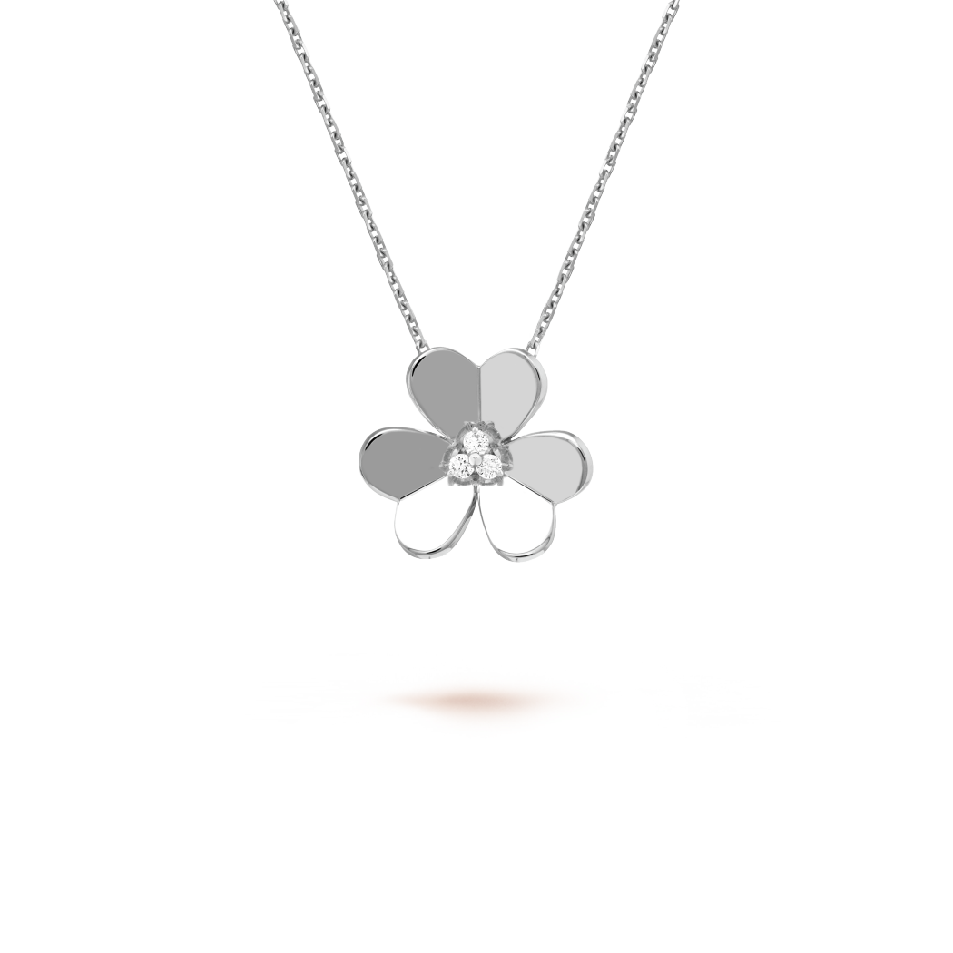 18K Gold Diamond VCA Frivole Large Pendant